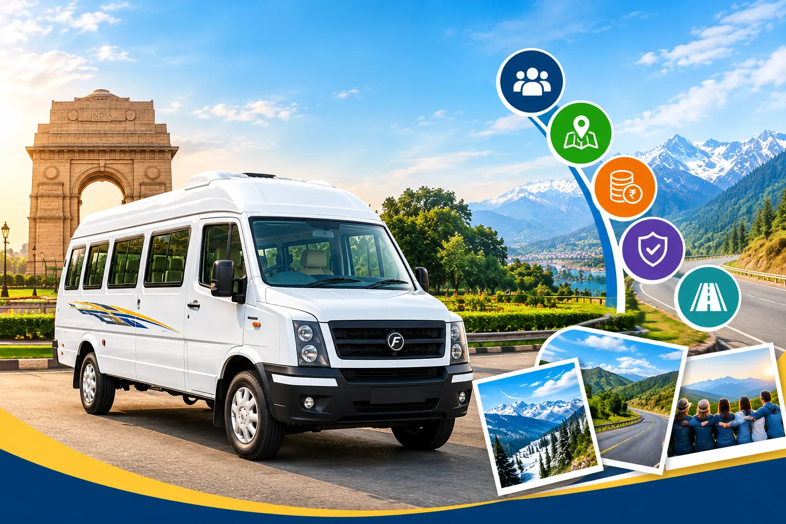 Tempo Traveller Hire Price in Delhi 2026: Per-Km Rates, Day Packages & Hidden Charges